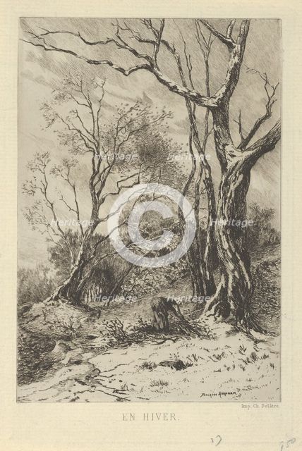 En Hiver., 19th century. Creator: Tancrède Abraham.