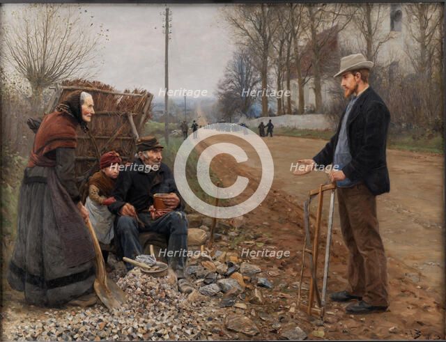 En Landevej (A Highway), 1893. Creator: Brendekilde, Hans Andersen (1857-1942).