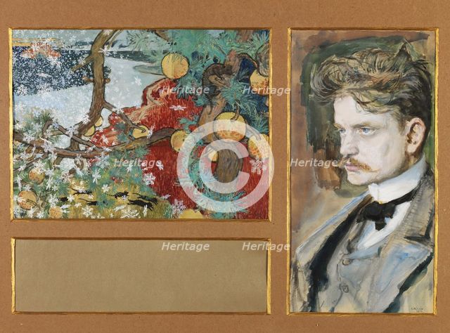 En Saga (Jean Sibelius and Fantasy Landscape), 1894. Artist: Gallen-Kallela, Akseli (1865-1931)