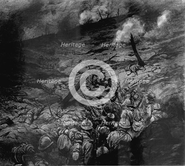 'En plein chaos: devant Douaumont, le quatrieme mois de la bataille de Verdun', 1916. Creator: Georges Bertin Scott.