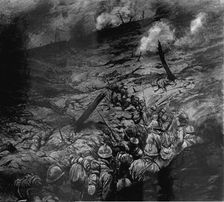 En plein chaos: devant Douaumont, le quatrieme mois de la bataille de Verdun 1916. Creator: Georges Bertin Scott