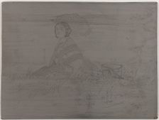 En Plein Soleil. Uncancelled plate from Twelve Etchings from Nature (The French Set), 1858. Creator: James Abbott McNeill Whistler