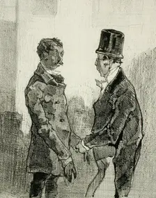 En Province - Après les fêtes, 1856. Creator: Félicien Rops
