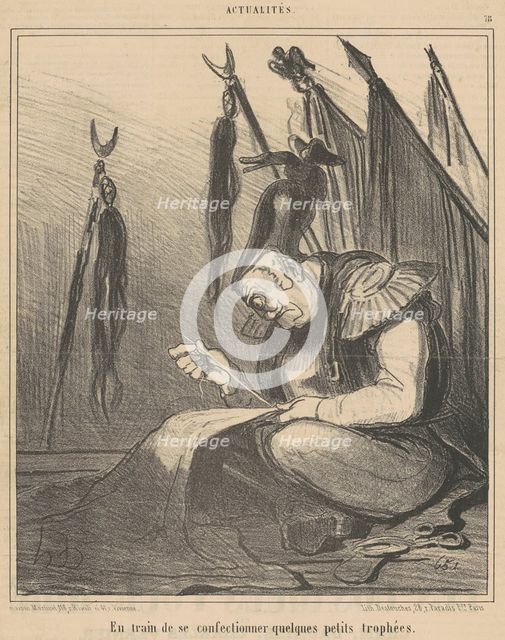 En train de ...confectionner quelques, 19th century. Creator: Honore Daumier.