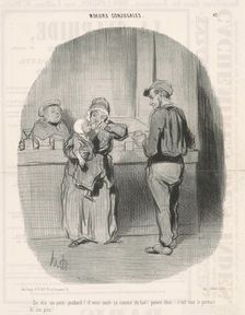 En v'là un petit pochard!, 19th century. Creator: Honore Daumier