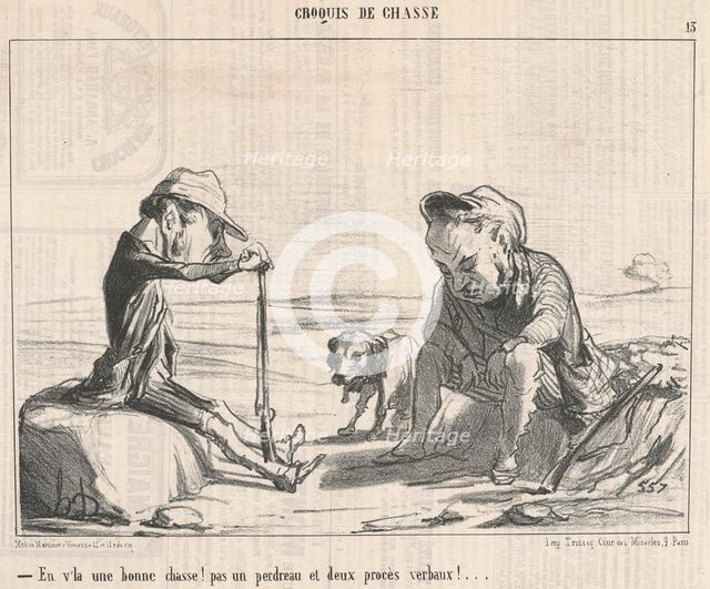 En v'la une bonne chasse! ..., 19th century. Creator: Honore Daumier.
