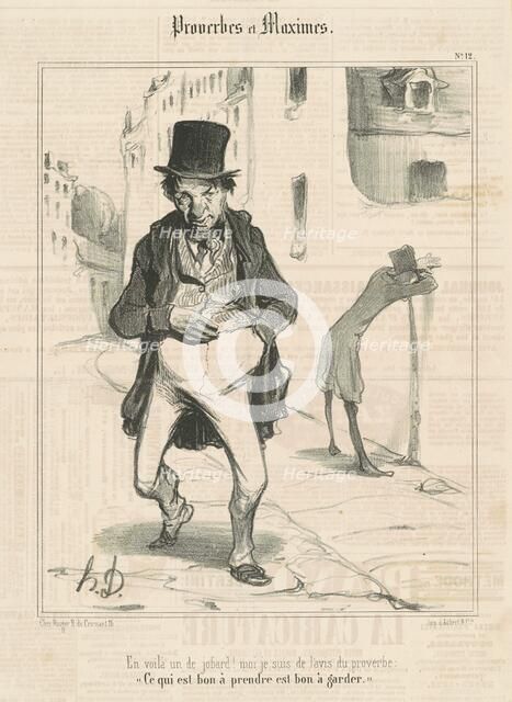 En voila un de jobard! ..., 19th century. Creator: Honore Daumier.