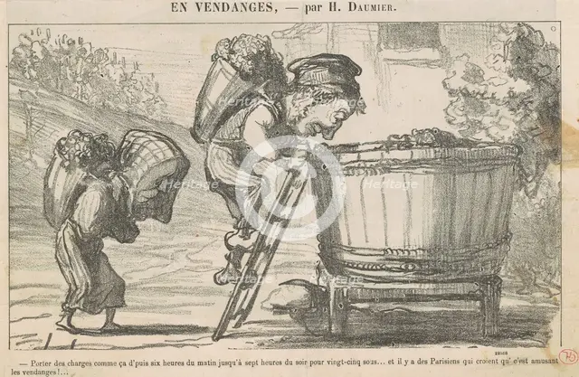 En vendanges, 19th century. Creator: Honore Daumier.