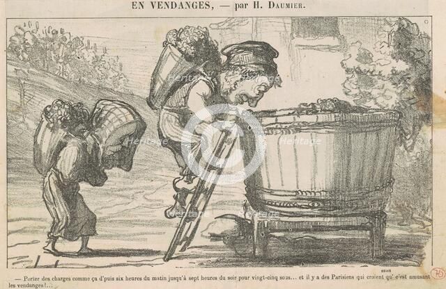En vendanges, 19th century. Creator: Honore Daumier.