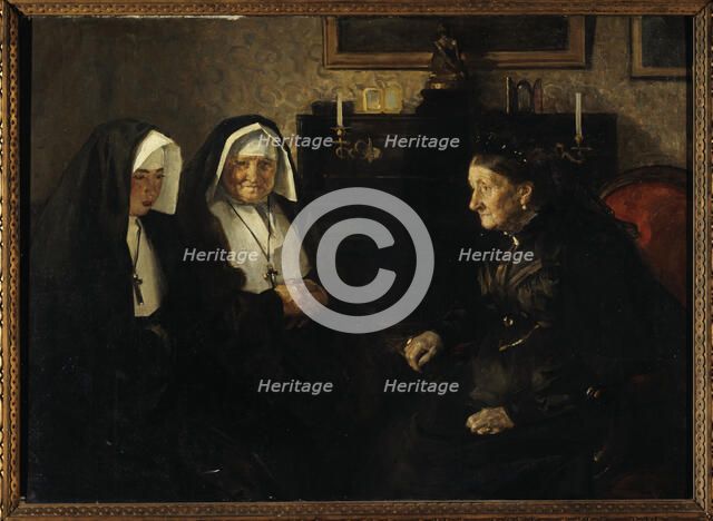 En visite, soeurs quêteuses, c.1902. Creator: Lucien Simon.