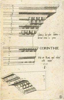 Entablature from the Church of Saint Bibiana, Rome, 1537. Creator: Master PS