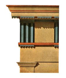 Entablature of the prostylos at Selinunte, Italy, (1928). Creator: Unknown