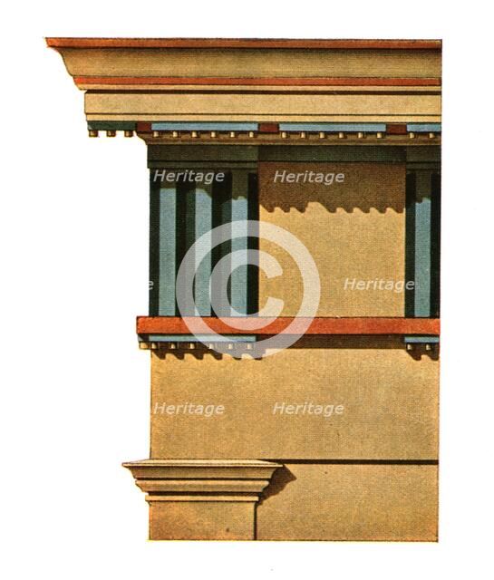 Entablature of the prostylos at Selinunte, Italy, (1928). Creator: Unknown.