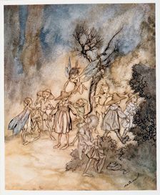 Enter certain reapers, properly habited, illustration from William Shakespeare's The Tempest 1926