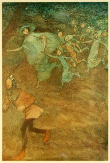 Enter Sir Hugh Evans, Anne Page, and others, from The Merry Wives of Windsor, 1910. Creator: Hugh Thomson (1860 - 1920)