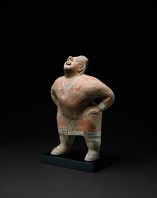 Entertainer (Tomb Figure), Northern dynasties, 6th century. Creator: Unknown