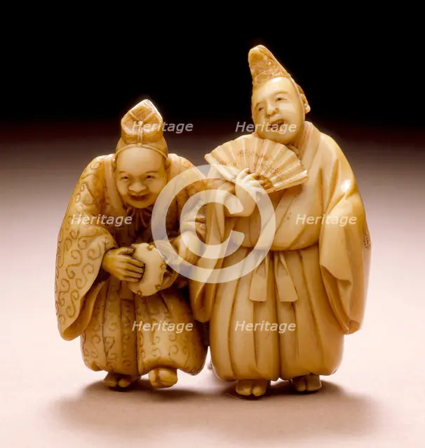 Entertainers, Mid-19th century. Creator: Meikeisai Hojitsu.