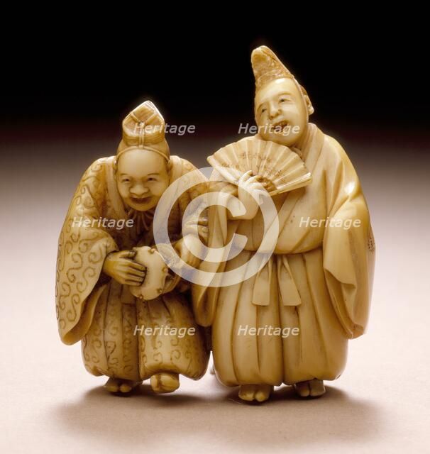 Entertainers, Mid-19th century. Creator: Meikeisai Hojitsu.