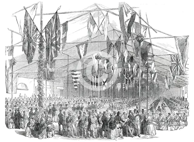 Entertainment to the...Coldstream Guards..., 1850.  Creator: Unknown.