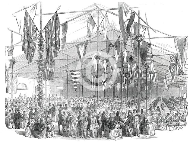 Entertainment to the...Coldstream Guards..., 1850.  Creator: Unknown.