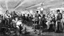 Entertainment to Admiral Dundas on board H.M.S. "Wellington" - Baltic Fleet, 1856. Creator: Unknown