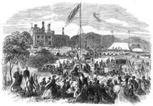 Entertainment to four thousand school children at Dudley, 1865. Creator: Unknown