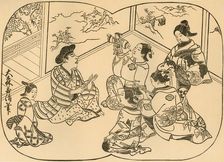 Entertainment with puppets, 1702, (1924). Creator: Omori Yoshikiyo