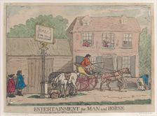 Entertainment for Man and Horse, October 25, 1788., October 25, 1788. Creator: Thomas Rowlandson