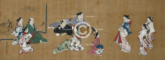 Entertainment Scene, 18th century. Creator: Miyagawa Ch?shun (Japanese, 1683-1753).