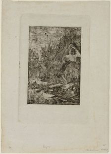 Entering a Village, from Revue Fantaisiste, 1861. Creator: Rodolphe Bresdin