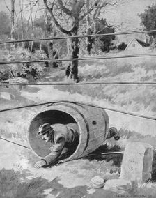 Entering Holland from the Belgian frontier, 1915