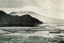 Entering McMurdo Sound - Cape Bird and Mount Erebus c1910–1913, (1913). Artist: Herbert Ponting