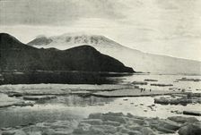Entering McMurdo Sound - Cape Bird and Mount Erebus c1910–1913, (1913). Artist: Herbert Ponting