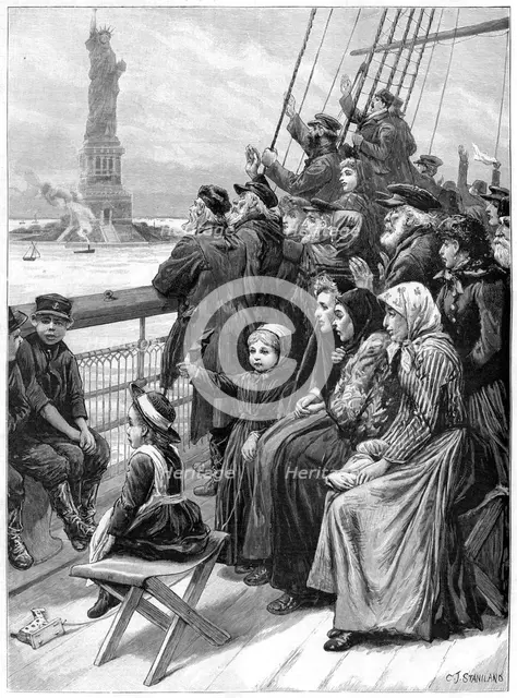 'Entering the New World', 1892. Artist: Charles Joseph Staniland
