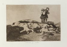 Enterrar y callar.; Los Desastres de la Guerra, Madrid 1863. Creator: Francisco Goya