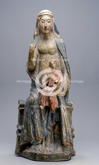 Enthroned Madonna and Child, early 14th century. Creator: Unknown.