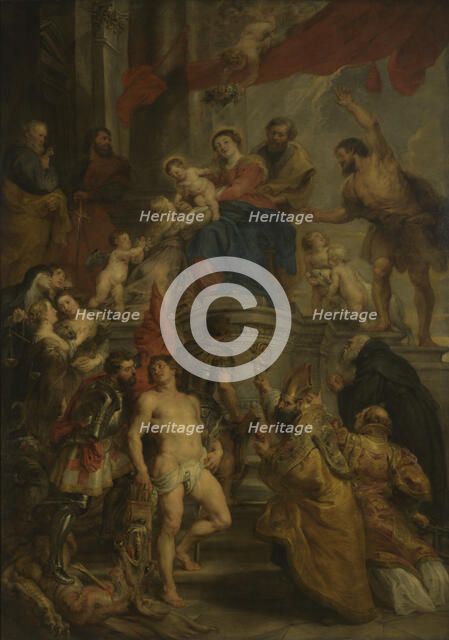 Enthroned Madonna Adored by Saints, c1628. Creator: Peter Paul Rubens.