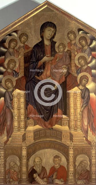 Enthroned Madonna', c. 1280 - 1285 (restored in 1997), work by Cimabue.