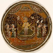 Enthroned and Crowned Buddha Holding Lotuses, King of the Buddha Suit..., 19th century. Creator: Unknown