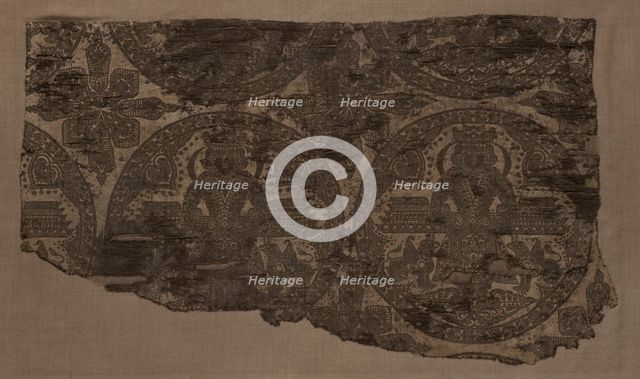 Enthroned King Flanked by Griffins, 800s ?. Creator: Unknown.