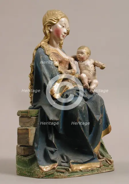 Enthroned Virgin with Nursing Child, German, Late 15th century. Creator: Unknown.