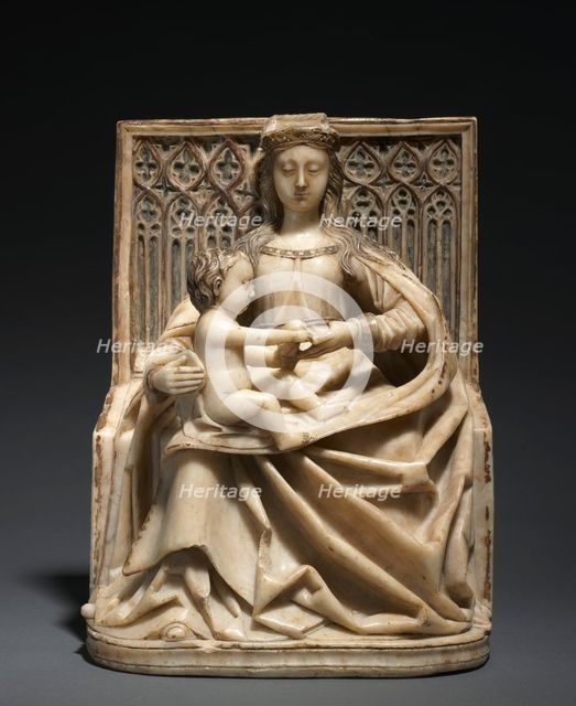 Enthroned Virgin and Child, c. 1480s. Creator: Gil de Siloé (Spanish, c. 1501).