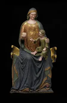 Enthroned Virgin and Child, Italian, mid-14th century. Creator: Unknown