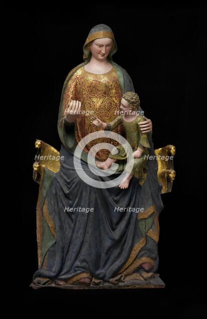 Enthroned Virgin and Child, Italian, mid-14th century. Creator: Unknown.