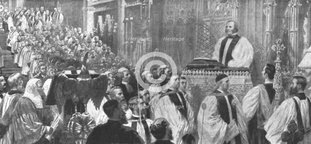 'Enthronement of Dr. Temple as Archbishop in Canterbury Cathedral, January 8, 1897', (1901).  Creator: Unknown.