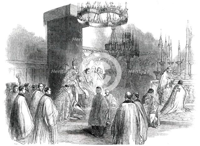 Enthronization of Cardinal Wiseman, in St. George's Church, Lambeth, 1850. Creator: Unknown.