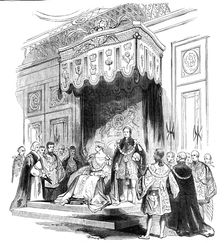 Enthronization of the Queen as Sovereign of the Order of the Garter, 1844. Creator: Stephen Sly