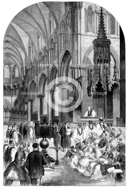 Enthronisation of the Most Rev. Dr. Charles Thomas Longley, Lord Archbishop of Canterbury..., 1862. Creator: Unknown.