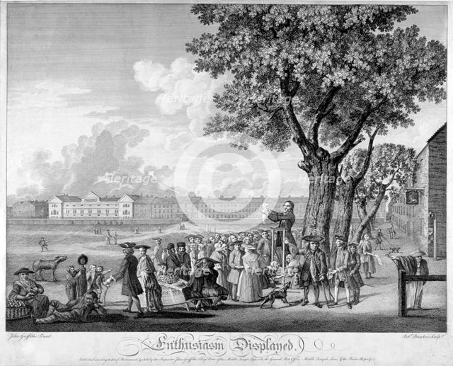 'Enthusiasm Displayed' 1750.                       Artist: Robert Pranker