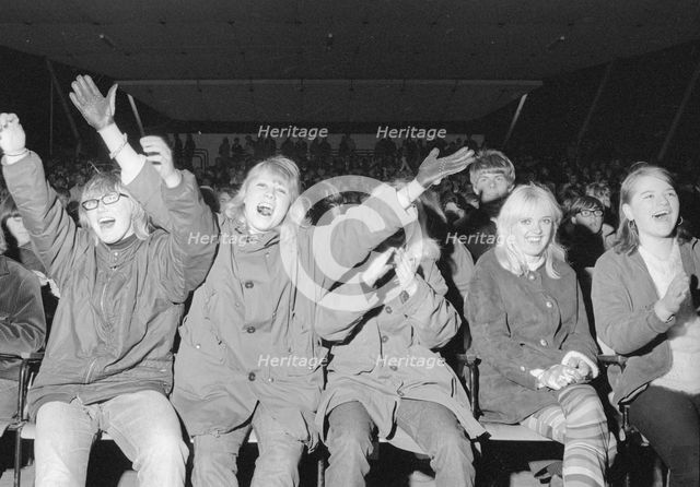 Enthusiastic fans at a pop concert, Landskrona, Sweden, 1967. Creator: Unknown.
